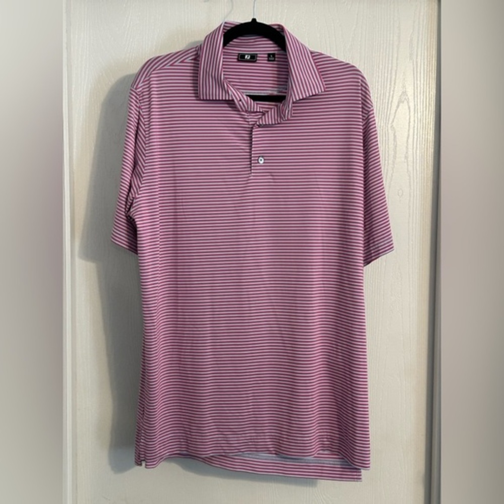 FJ Foot Joy Men’s golf polo short sleeve size L